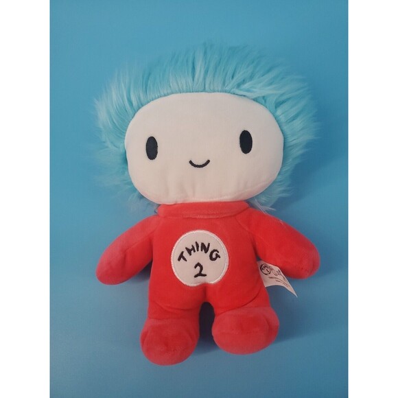 Dr Seuss Thing 2 10" Plush Story Book Character Doll Universal Studios Sewn Eyes - Picture 2 of 7
